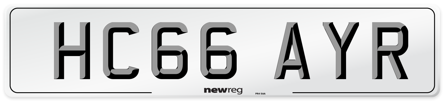 HC66 AYR Number Plate from New Reg